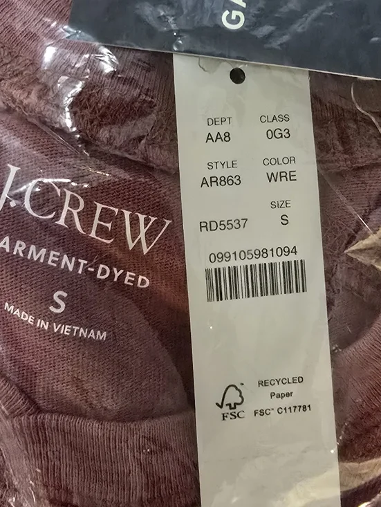 J. Crew Red Long-Sleeve Henley Shirt - Picture 2 of 4